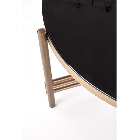 ISMENA Couchtisch Rahmen - gold, Platte - schwarz (1p=1Stk)