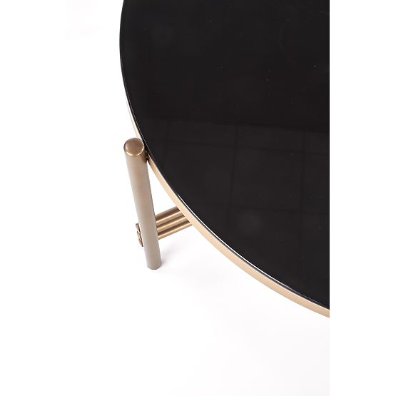 ISMENA Couchtisch Rahmen - gold, Platte - schwarz (1p=1Stk)