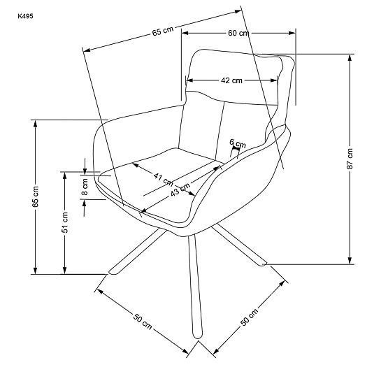 K495 Senfgelber Stuhl