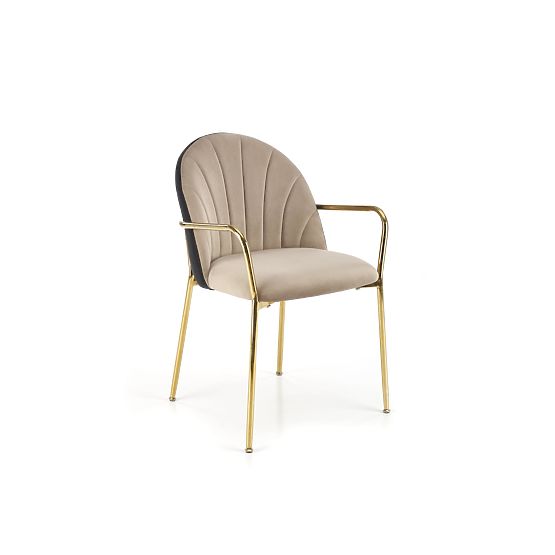 K500 Stuhl beige / schwarz (1p=2 Stk.)