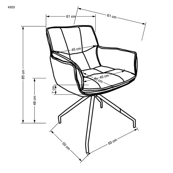 K523 Stuhl braun / dunkelbraun (1p=2Stk)