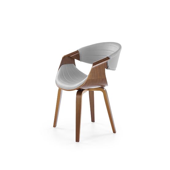 K544 Stuhl grau / nussbaum (1p=1Stk)