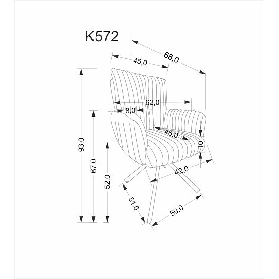 K572 cremefarbener Stuhl (1p=2 Stk.)