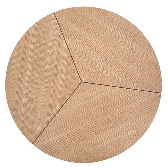 KARIDA Couchtisch aus Naturholz Eiche/Schwarz (1p=1 Stk)