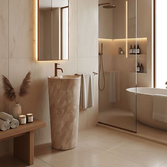 Keramisches Freistehendes Waschbecken Blanka Savana Matt