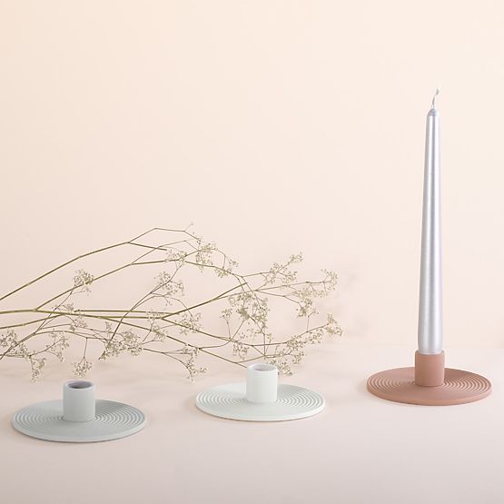 Kerzenhalter MORAB graue Farbe Boho-Stil für Innenräume AmeliaHome