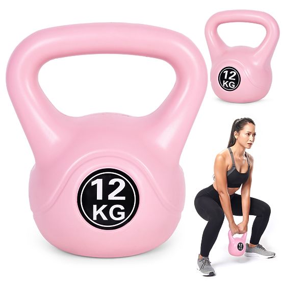 Kettlebell Hantel 12 kg für Training rosa ModernHome