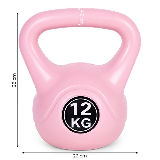 Kettlebell Hantel 12 kg für Training rosa ModernHome