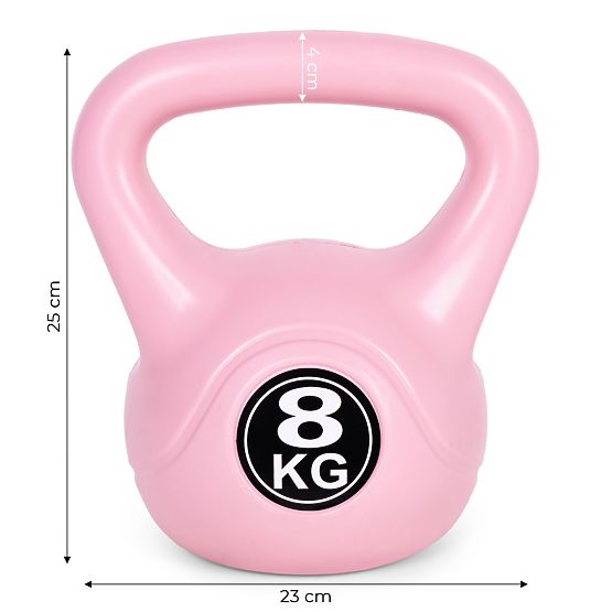 Kettlebell Hantel 8 kg für das Training rosa ModernHome