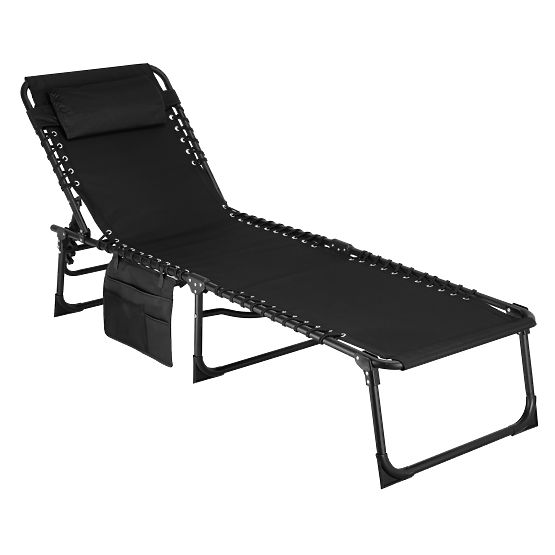 Klappbare Gartenliege verstellbar FENIKS schwarz