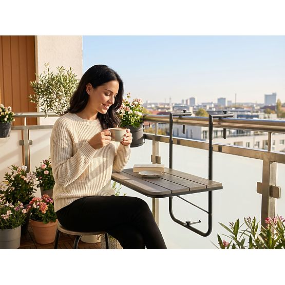 Klappbarer Balkontisch ARETTO grau