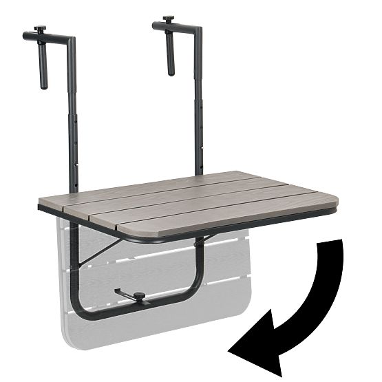 Klappbarer Balkontisch ARETTO grau