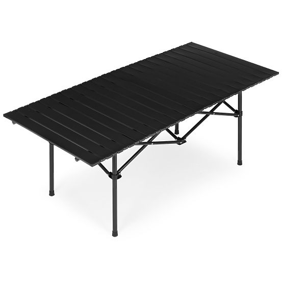 Klappbarer Campingtisch 120x55 cm mit Tasche schwarz MultiGarden