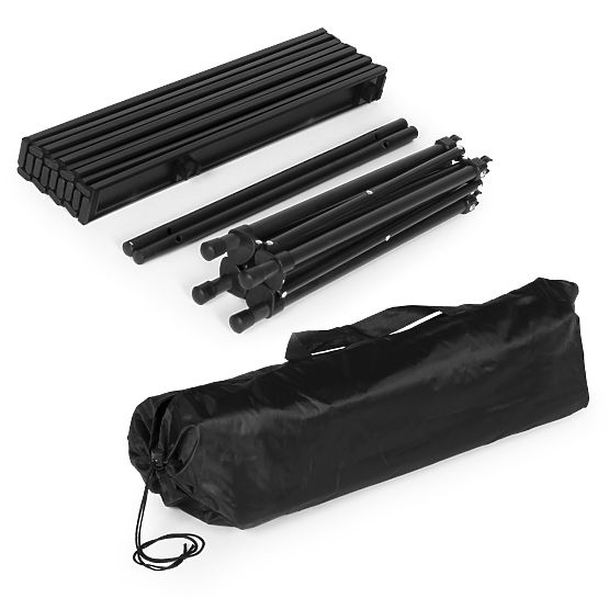 Klappbarer Campingtisch 53x55 cm mit Tasche schwarz MultiGarden