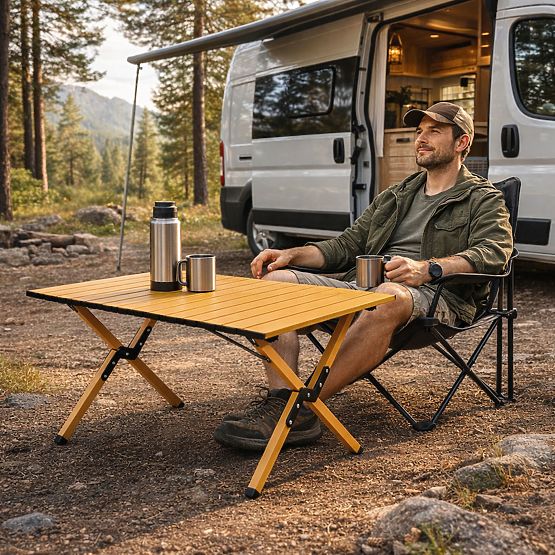 Klappbarer Campingtisch 90x60 cm mit Tasche MultiGarden