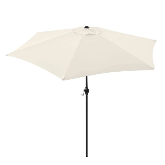 Klappbarer Garten-Balkon-Sonnenschirm verstellbar 210 cm beige