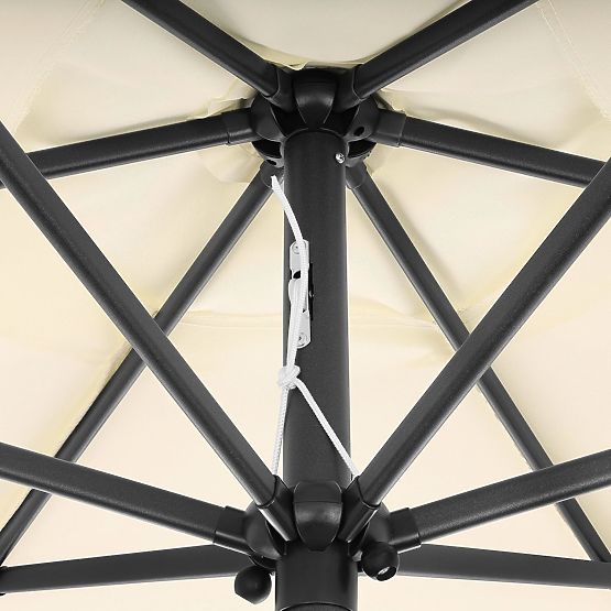 Klappbarer Garten-Balkon-Sonnenschirm verstellbar 210 cm beige