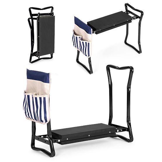 Klappbarer Kniehocker - 2-in-1 Gartenhocker - Blau