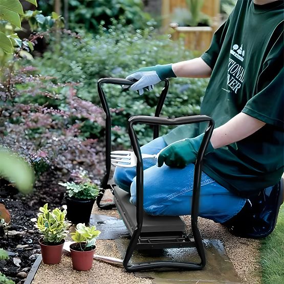 Klappbarer Kniehocker - 2-in-1 Gartenhocker - Blau