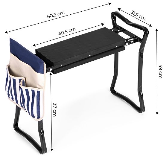 Klappbarer Kniehocker - 2-in-1 Gartenhocker - Blau