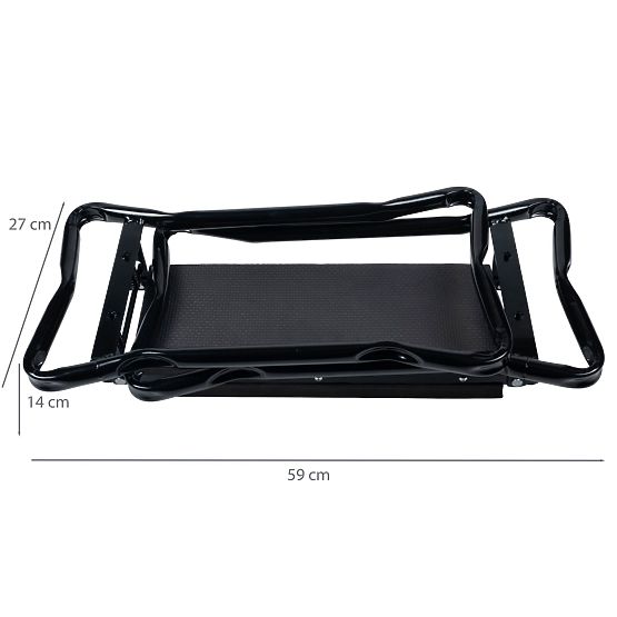 Klappbarer Kniehocker für die Gartenarbeit mit Werkzeuggürtel und 2 Organisatoren