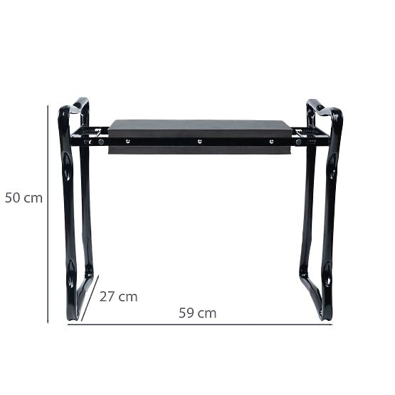 Klappbarer Kniehocker für die Gartenarbeit mit Werkzeuggürtel und 2 Organisatoren