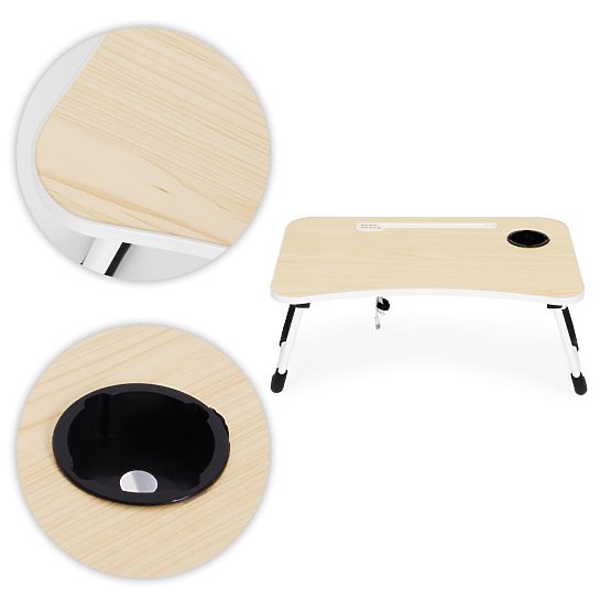 Klappbarer Laptopständer 60x40 cm mit Lampe und Ventilator ModernHome