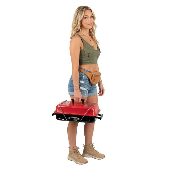 Klappbarer tragbarer Holzkohlegrill CAMPAL mit Deckel