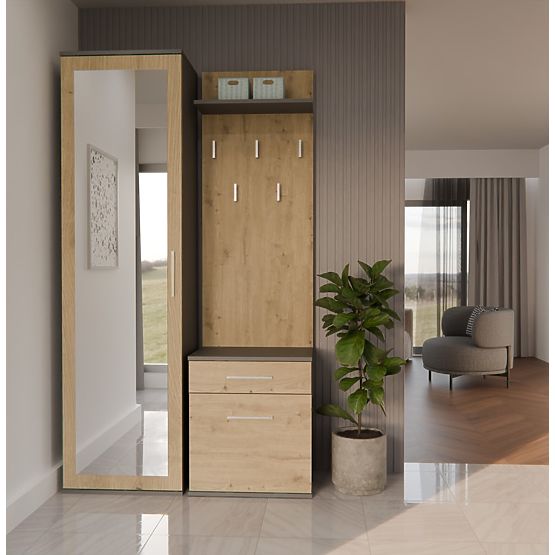 Kleiderschrank DUO ANTHRAZIT ARTISAN