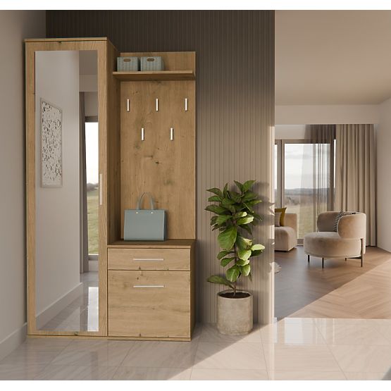 Kleiderschrank DUO EICHE ARTISAN