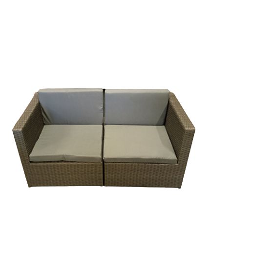 Kleine Terrassenset aus Technorattan (Sofa+Tisch) TINTO grau