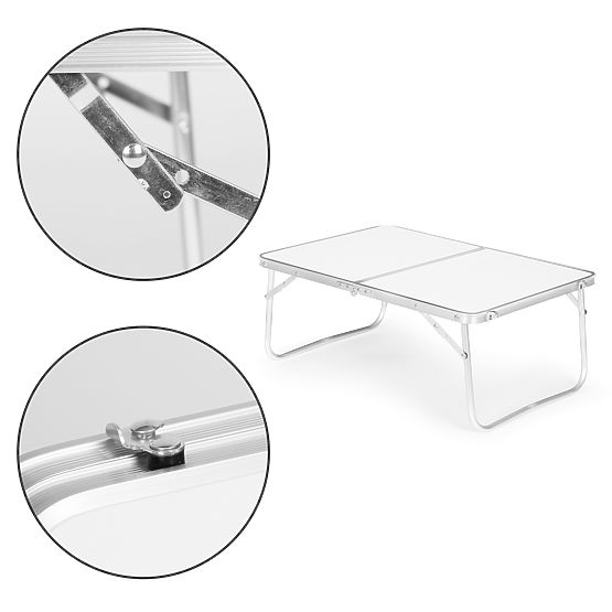 Kleiner klappbarer Campingtisch 60x40 cm weiß MultiGarden