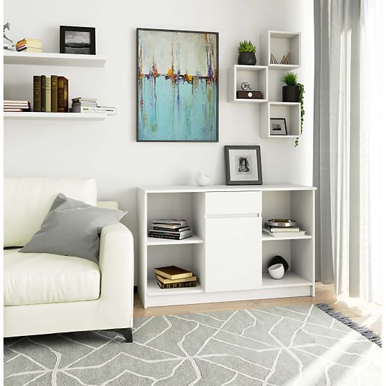 KOMMODE B-17 120 cm 1 SCHUBLADE 1 TÜR PK WEISS