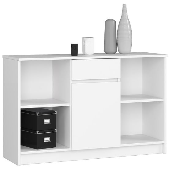 KOMMODE B-17 120 cm 1 SCHUBLADE 1 TÜR PK WEISS