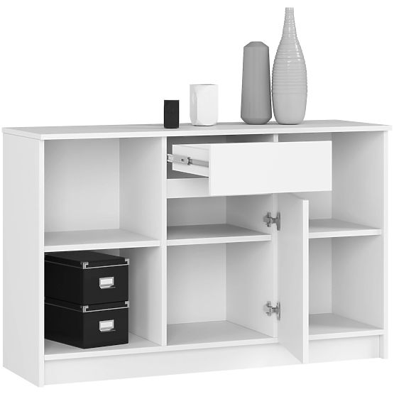 KOMMODE B-17 120 cm 1 SCHUBLADE 1 TÜR PK WEISS