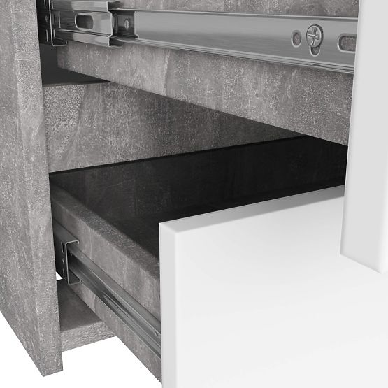 KOMMODE CL100 6SZ PK BETON / WEISS