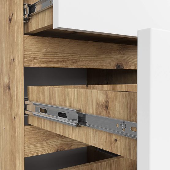 KOMMODE CL4 PK EICHE ARTISAN / WEISS