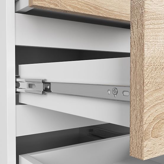 KOMMODE CL5 PK WEISS / EICHE SONOMA