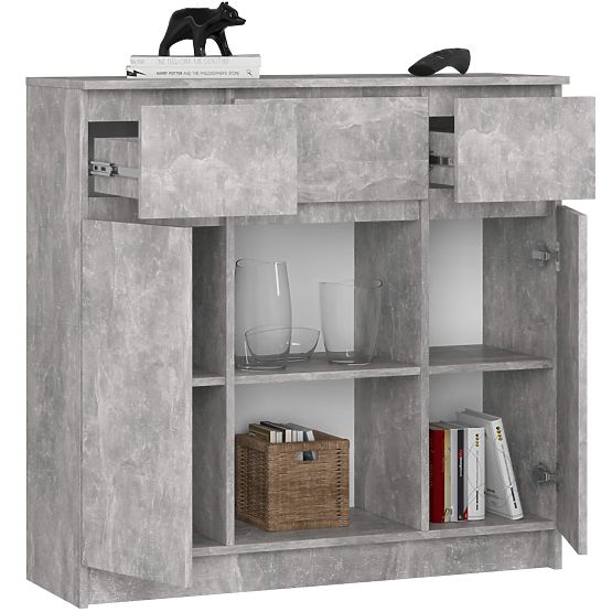 KOMMODE K100 2D 3SZ 1P PK BETON