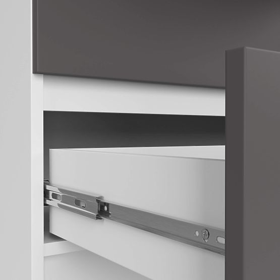 KOMMODE K160 10SZ CLP PK WEISS / GRAU