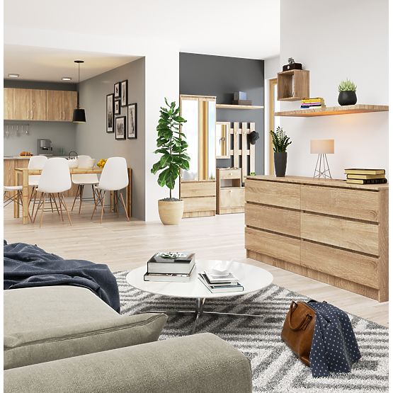 KOMMODE K160 6SZ CLP PK EICHE SONOMA