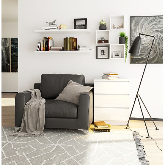 KOMMODE K60 3SZ CLP PK WEISS HOCHGLANZ