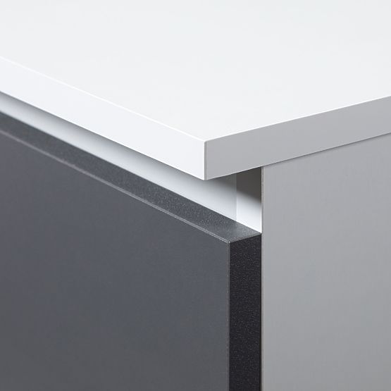 KOMMODE K60 3SZ CLP WEISS / GRAU