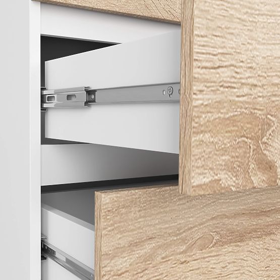 KOMMODE K60 6SZ CLP PK WEIß / SONOMA