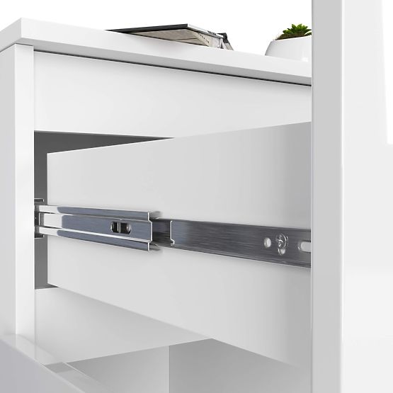 KOMMODE K80 2D 1SZ CLP PK WEISS HOCHGLANZ