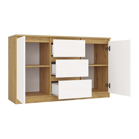 Kommode Malwa 2D3S EICHE ARTISAN WEISS