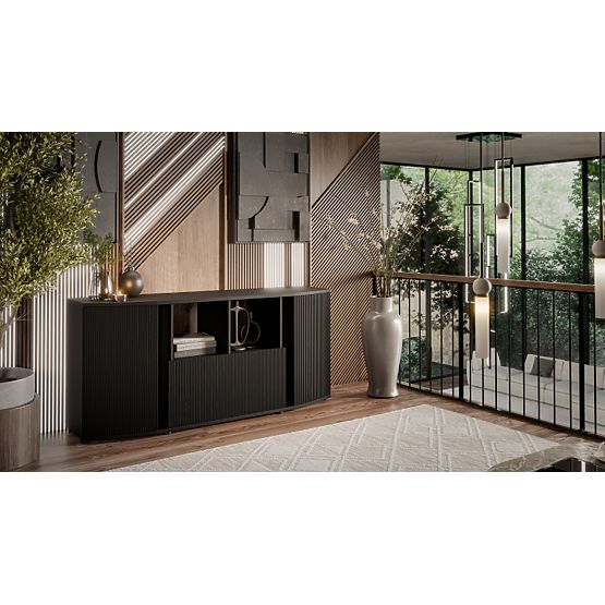 Kommode MICHELLE schwarz/Viking-Eiche