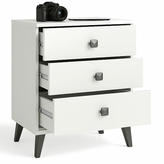 KOMMODE MOBI K-03 WEIß SCHWARZ