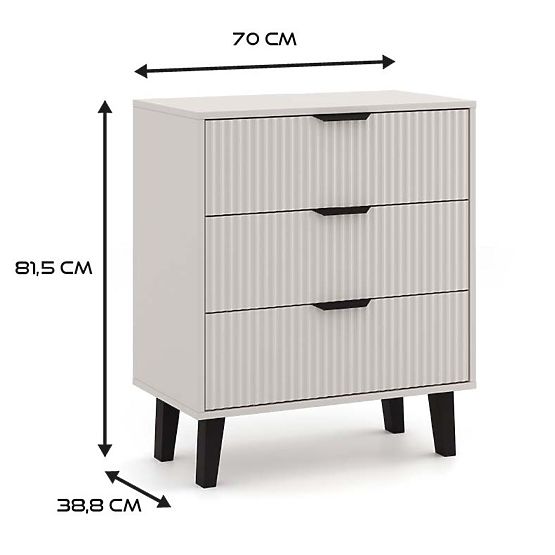 Kommode Scandi 3S SLIM KASCHMIR BEIGE