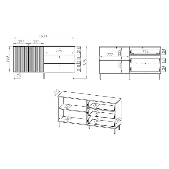 Kommode Sophie größer - Beige